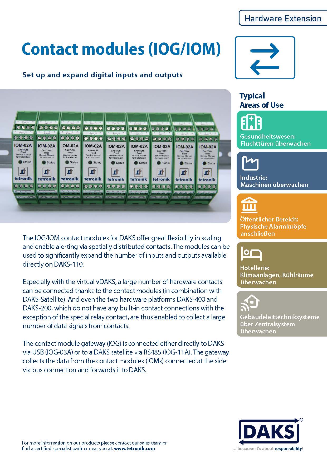 Preview image product info Contact Modules IOG/IOM