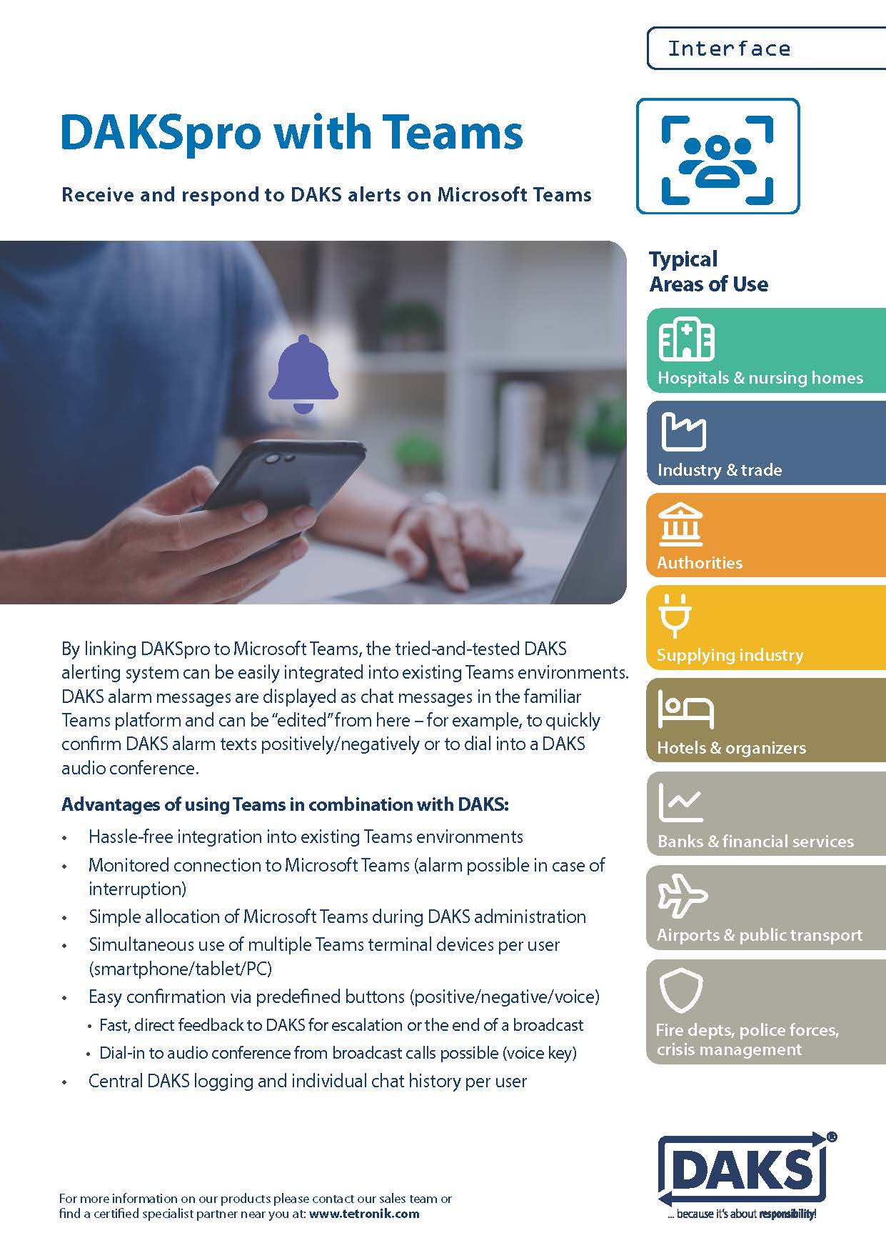 Preview image for the interface description of DAKSpro with Microsoft Teams