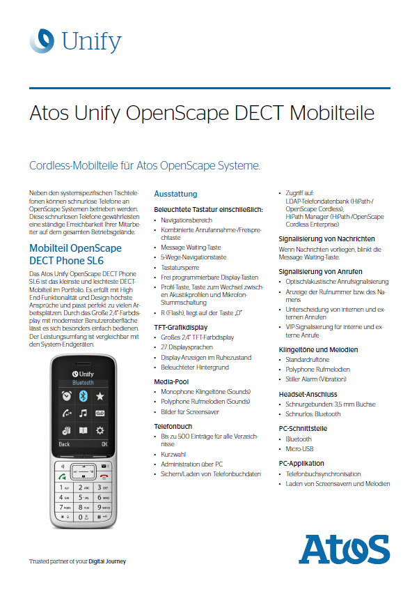 Unify OpenScape 4000 V8 Datenblatt