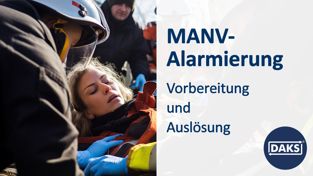 An injured woman on a stretcher is being treated by emergency responders; a semi-transparent text overlay on the right side of the screen displays the video's title