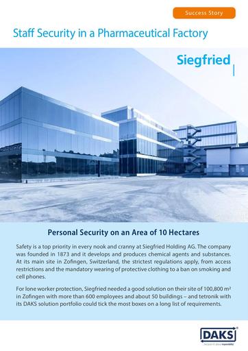 Siegfried AG Zofingen – Staff Security in a Pharmaceutical Factory