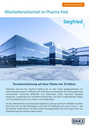 Siegfried AG Zofingen - Mitarbeitersicherheit im Pharma-Park