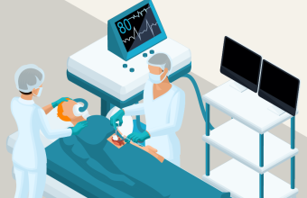 Chirurgen operieren einen Patienten