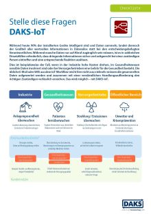 Vorschaubild Checkliste DAKS-IoT - Stelle diese Fragen