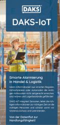 Vorschaubild Falzflyer 'DAKS-IoT in Handel und Logistik'