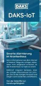 Vorschaubild Falzflyer DAKS-IoT im Krankenhaus