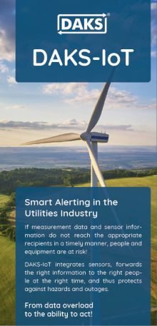 Preview image fold-out flyer 'DAKS-IoT in the Utilities Industry'