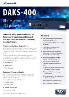 Preview image data sheet DAKS-400 hardware