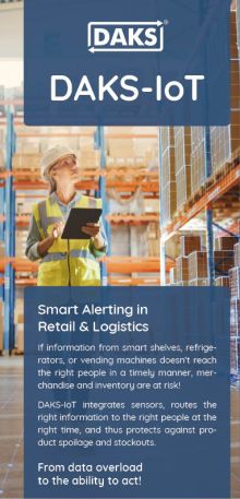 Preview image fold-out flyer 'DAKS-IoT in Retail and Logistics'