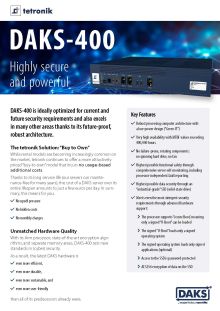 Preview image data sheet DAKS-400 hardware