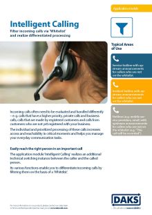 Preview image product info DAKSpro module Intelligent Calling