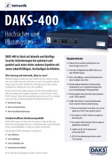 Vorschaubild Datenblatt DAKS-400-Hardware