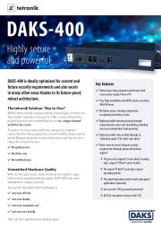 Preview image data sheet DAKS-400 hardware