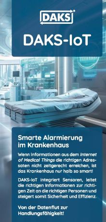 Vorschaubild Falzflyer DAKS-IoT im Krankenhaus