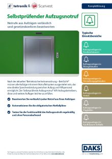 Vorschaubild Produktinfo Selbstprüfender Aufzugsnotruf