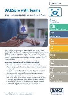 Preview image for the interface description of DAKSpro with Microsoft Teams