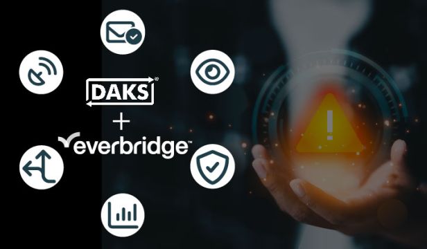 Schematic representation of DAKS and Everbridge in a versatile communication environment