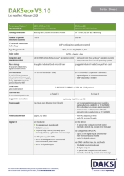 Cover DAKSeco V3.10 data sheet